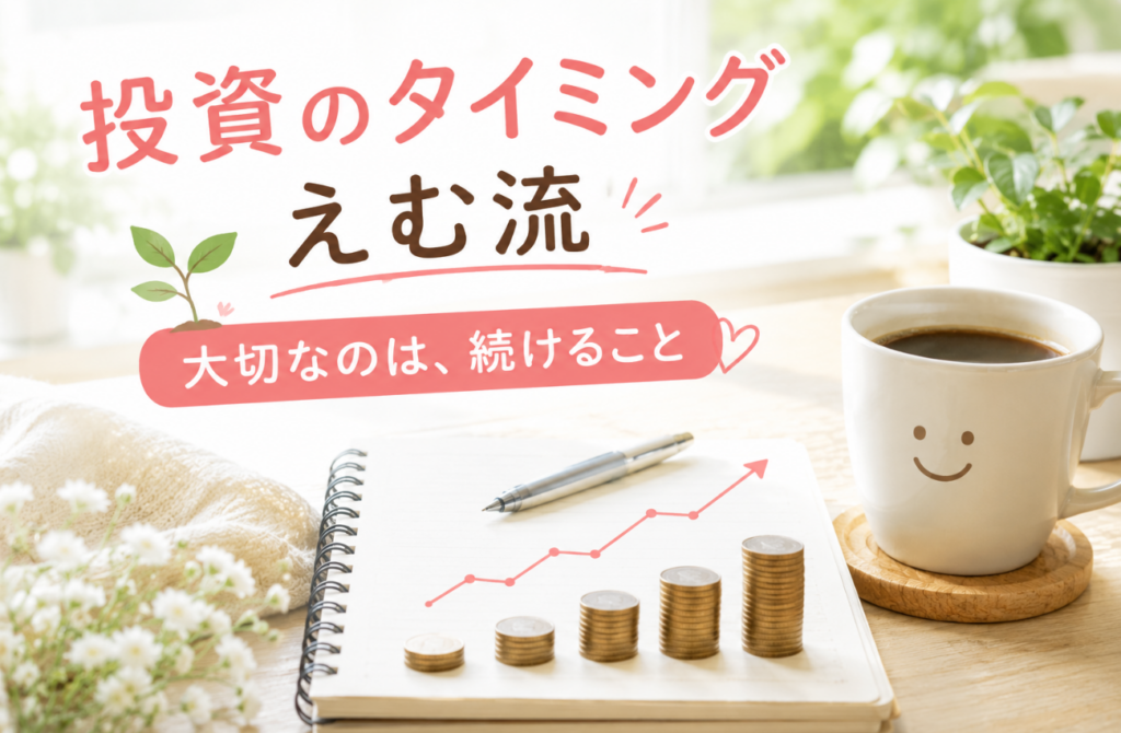 投資のタイミング。大切なのは、続けること